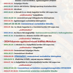 Centenáriumi eseménynaptár
